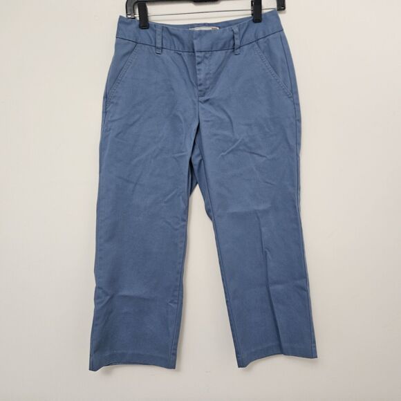 OLD NAVY Women's Blue Casual Capri Ankle Khaki Pants Size 4 - Picture 1 of 9